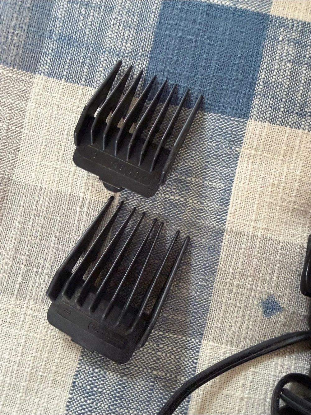 Black & Gray Corded Hair Clippers with Guide Combs